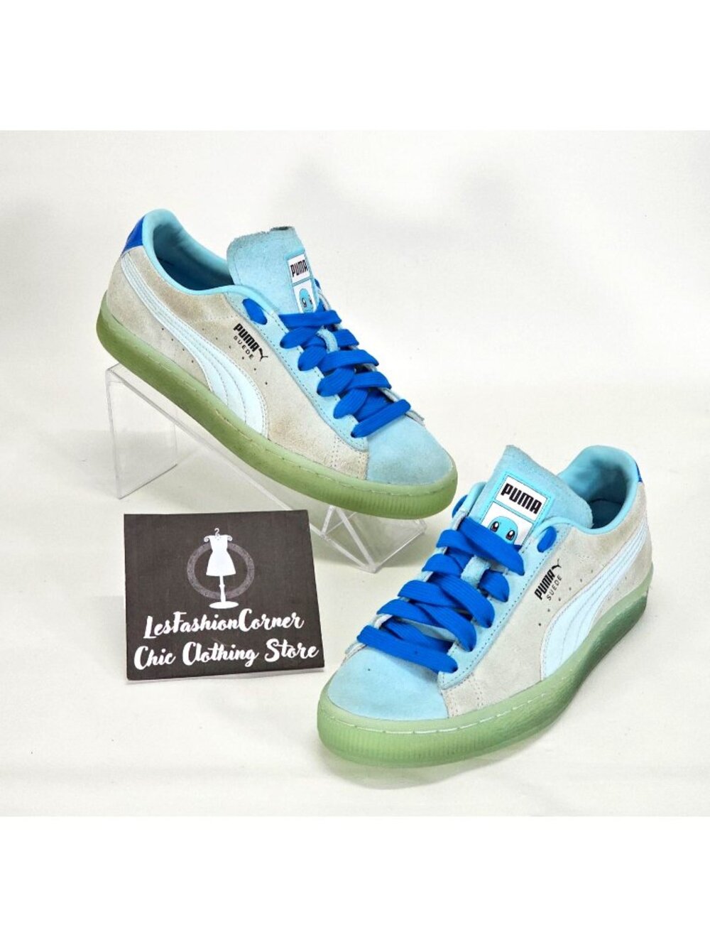 Puma Boy's Classic Squirtle Blue Suede Pokémon Crossover Shoes Size 5 1776 - Picture 5 of 14